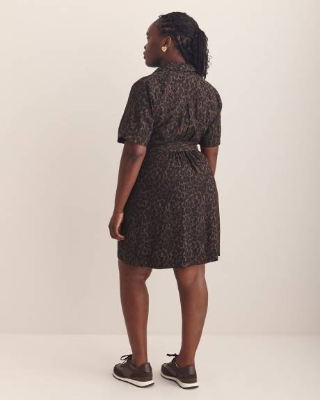 Leopard-Print Utility Dress - Addition Elle
