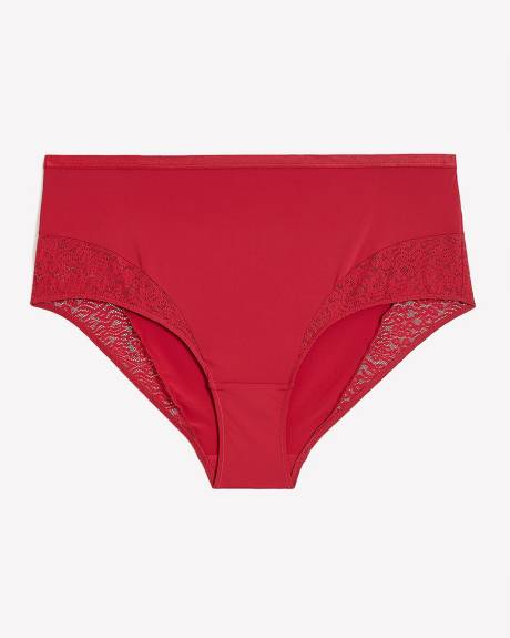 Culotte classique rouge avec dentelle à l'ouverture des jambes - ti Voglio