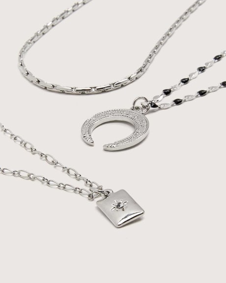 3-Row Short Necklace With Charms - In Every Story