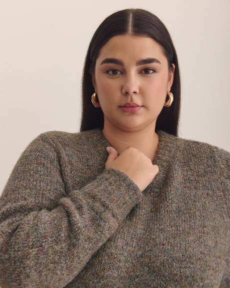 Glitzy Black Crewneck Sweater