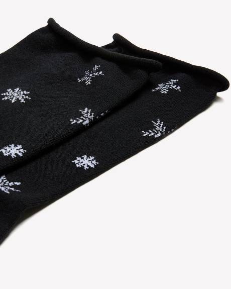 Snowflake Crew Socks