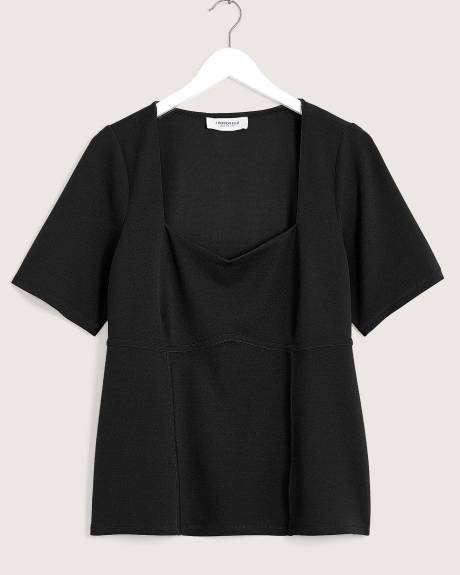 Sweetheart Neckline Bustier Knit Top - Addition Elle