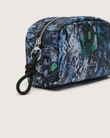 Nylon Snake Print Cosmetic Pouch - Active Zone