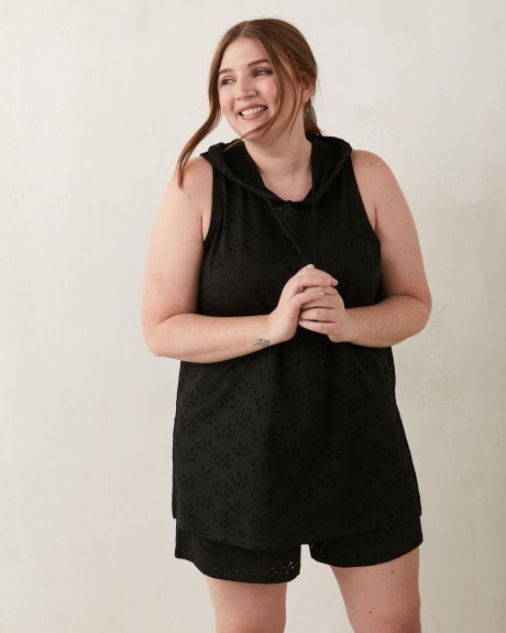 Crochet CoverUp Swim Dress With Hood Penningtons