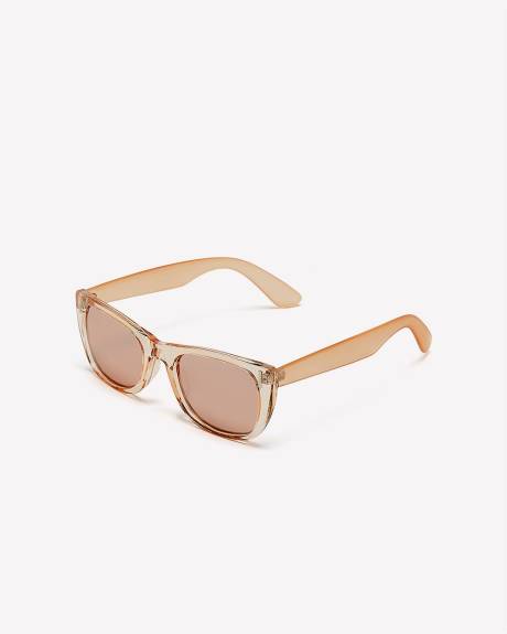Lunettes de soleil Wayfarer, couleur pêche