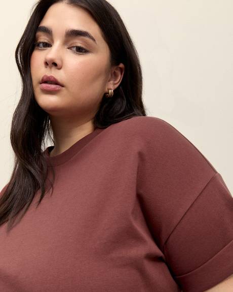 Cotton Boxy-Fit Crewneck T-shirt - PENN. Essentials