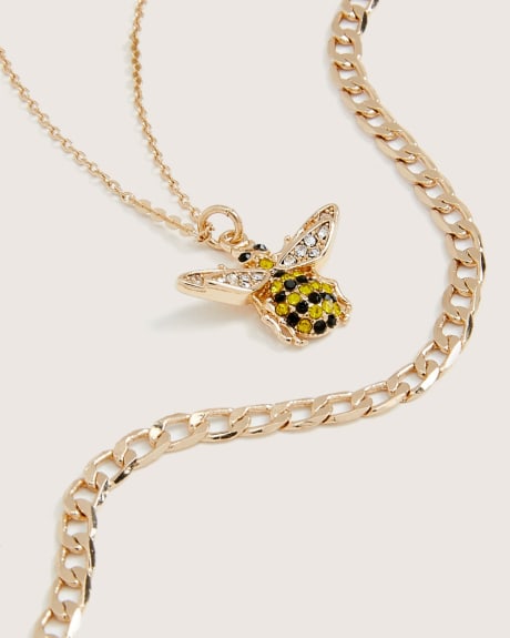 Golden Necklace with Bee Pendant
