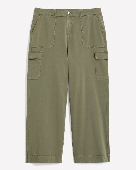 Cotton Wide-Leg Cargo Pant