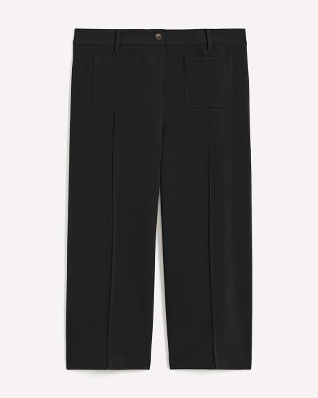 Wide-Leg Cropped City Pant