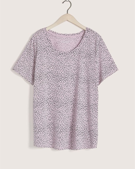 Printed Crew-Neck Curvy Tee - In Every Story