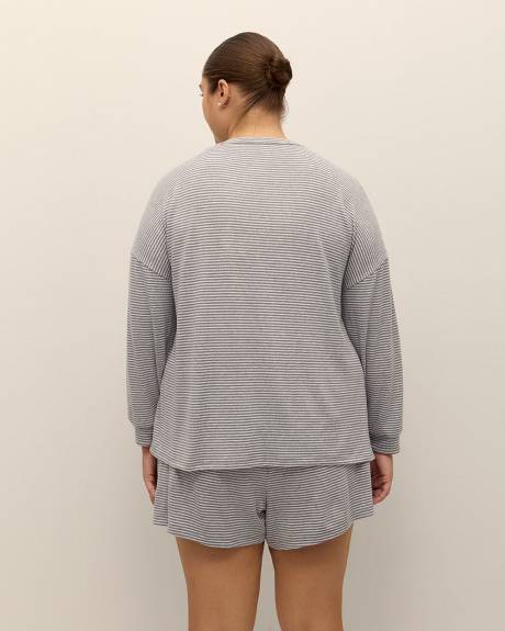 Long-Sleeve Striped Knit Pyjama Top - ti Voglio