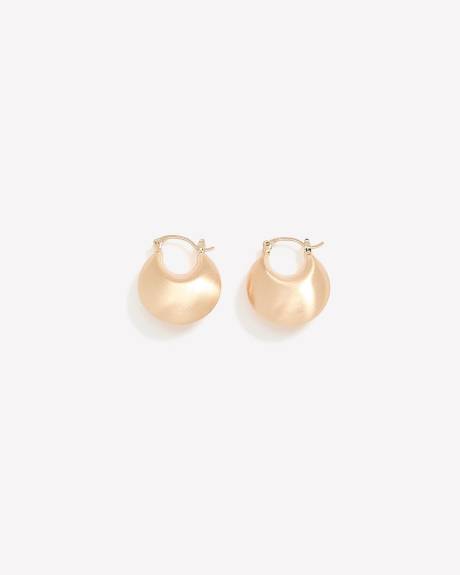Chunky Mini Golden Hoop Earrings