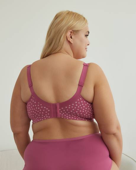 Soft Cup Wirefree Polka-Dot Bra with Lace Trim - ti Voglio