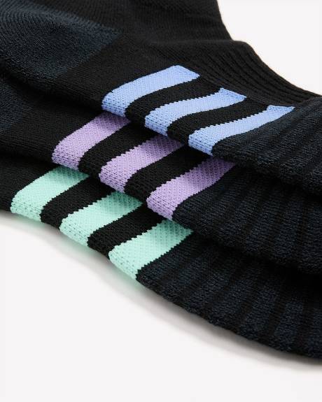 Chaussettes courtes noires, ens. de 3 - adidas
