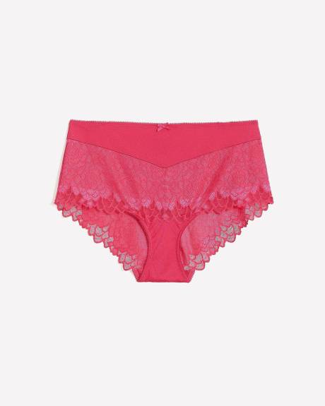 Culotte classique en microfibre et dentelle - Déesse Collection