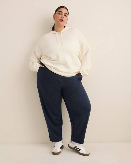 Relaxed-Fit Shaker-Stitch Hooded Sweater