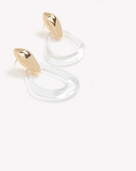Clear Pendant Earrings