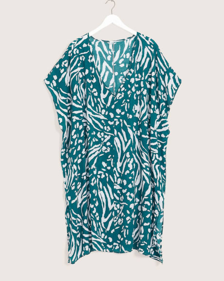 Printed V-Neck Easy Tunic - Anne Cole