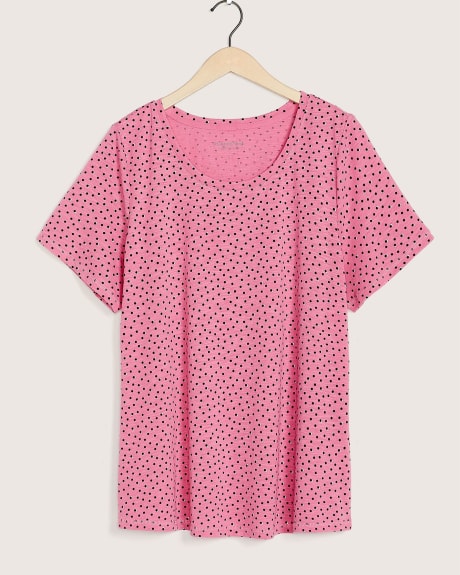 Printed Crew-Neck Curvy Tee - In Every Story