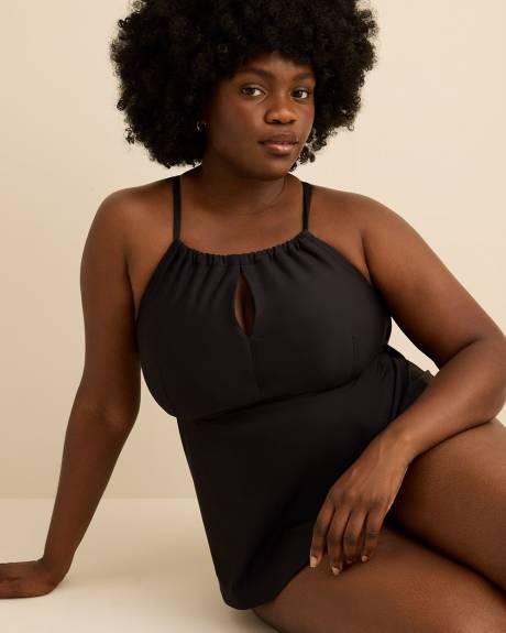 Tankini noir avec col licou