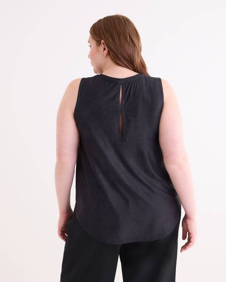 Printed Tank Top with Keyhole Back Detail - Active Zone