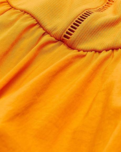 Robe jaune évasée sans manches - Addition Elle