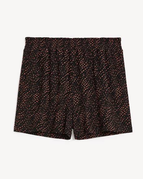 Textured Knit Pull-On Short