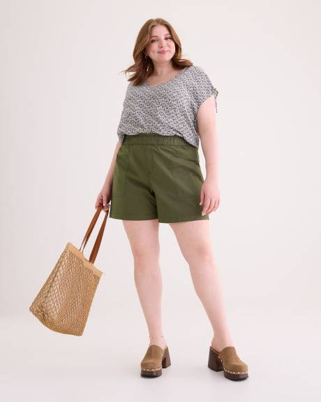 Long Blouse with Extended Sleeves with Drawstrings