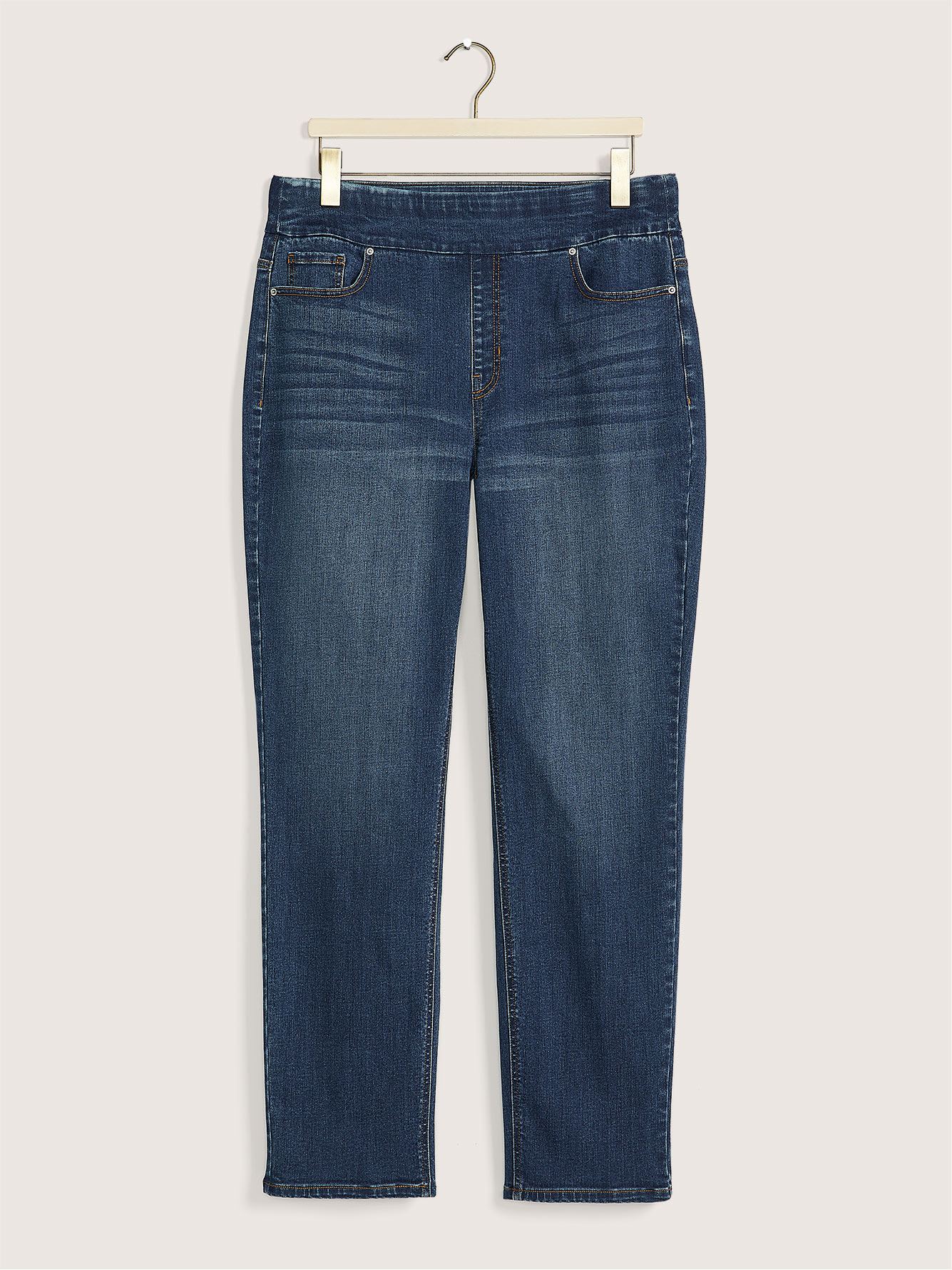 Responsible, Savvy Fit Pull-On Straight Leg Jeans - d/c JEANS