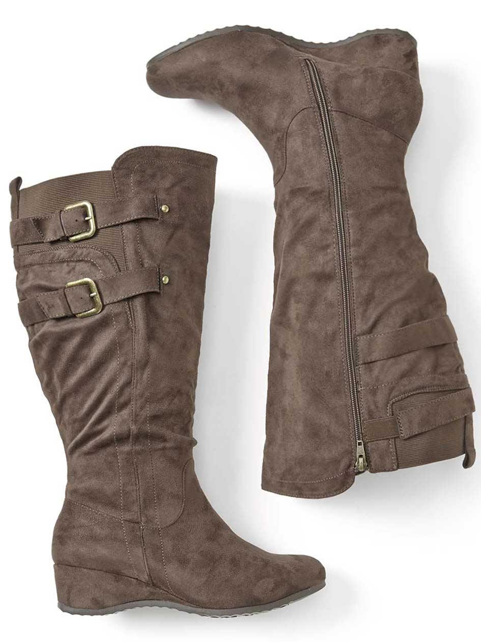 WideWidth FauxSuede Boots Penningtons