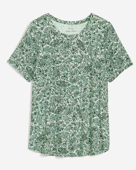 Responsible, Printed Modern-Fit Crew Neck Tee - Addition Elle