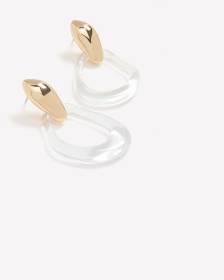 Boucles d'oreilles pendentifs transparents