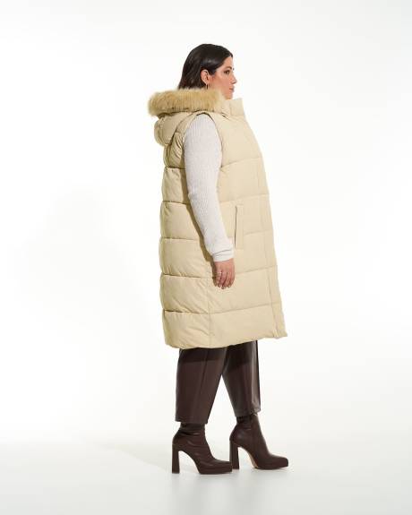 Responsible, Knee-Length Puffer Vest - Addition Elle
