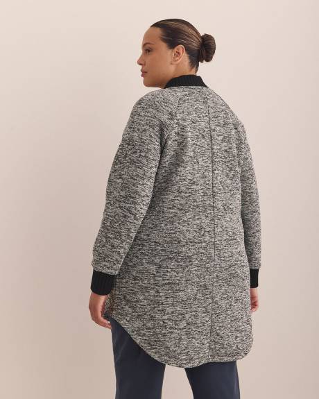 Long Bonded Fleece Bomber Jacket - Active Zone