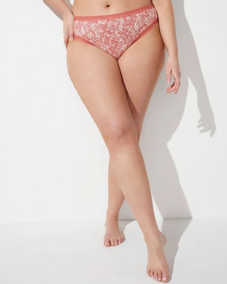 Jersey Cotton Lace Thong, Paisley Print - ti VOGLIO