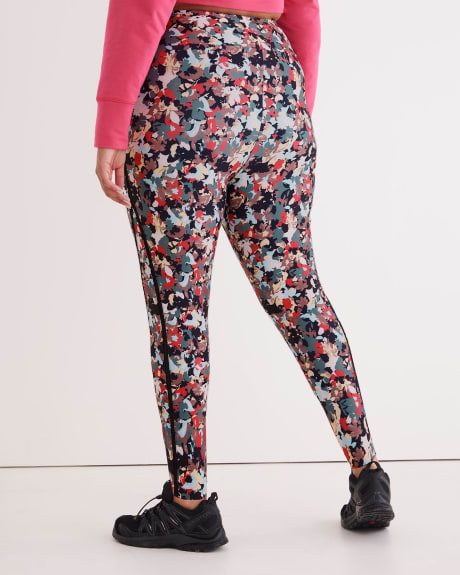 Printed Legging with Mesh Insert - Active Zone