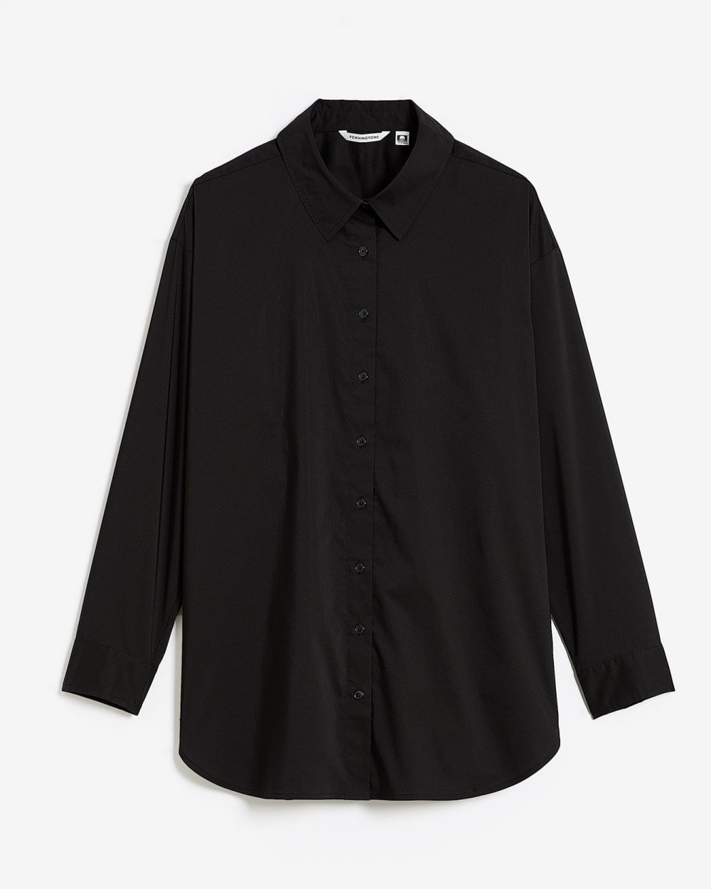 Black Buttoned Down Tunic Shirt | Penningtons