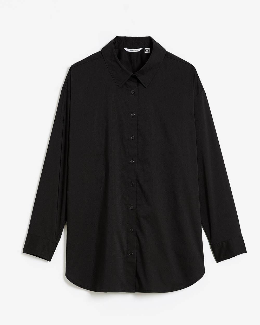 Black Buttoned Down Tunic Shirt Penningtons