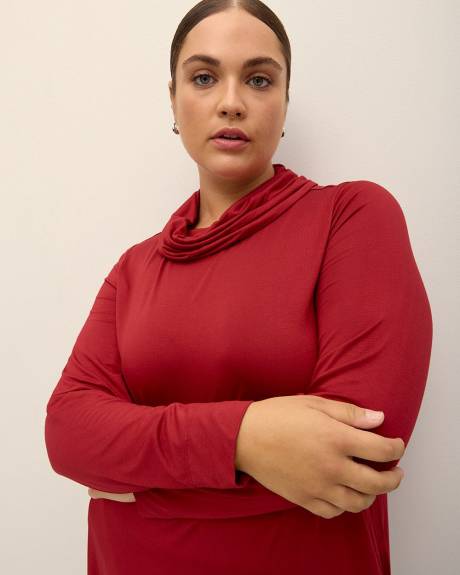 Cowl Neck Knit Tunic