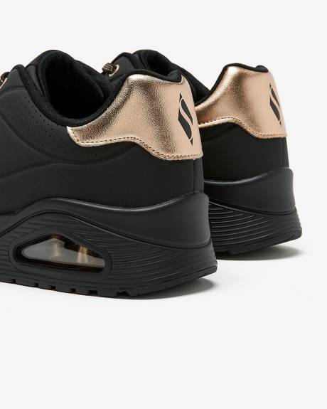 Wide Width, Uno Shimmer Away Sneaker - Skechers