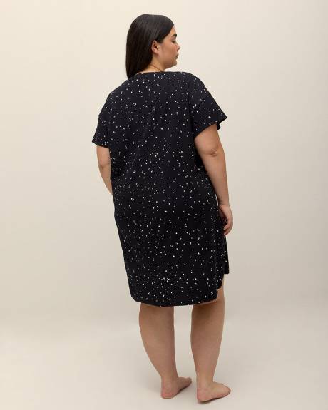 Chemise de nuit à pois avec manches courtes - ti Voglio