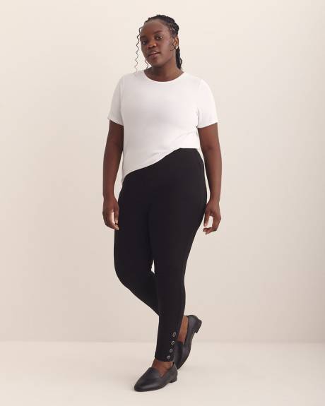 Responsible, Fashion Legging with Buttoned Hem