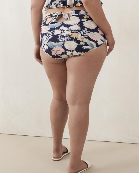 Floral Print Island Swim Bottom - Raisins Curve