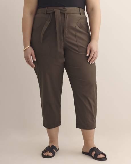 Pantalon écourté en coton à jambe ballon