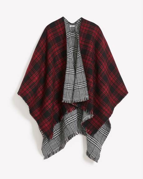 Reversible Prince of Wales Plaid Cape