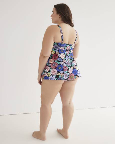 Floral Twisted Bandeau Swim Dress