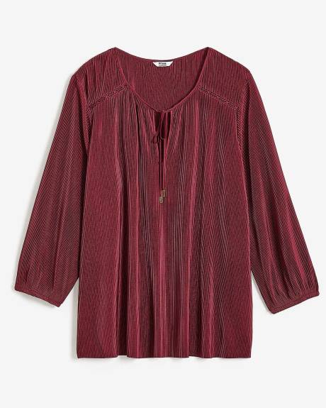 Balloon-Sleeve Blouse