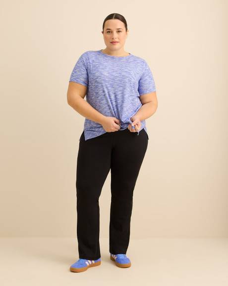 Heather Ribbed Short-Sleeve T-Shirt - Active Zone