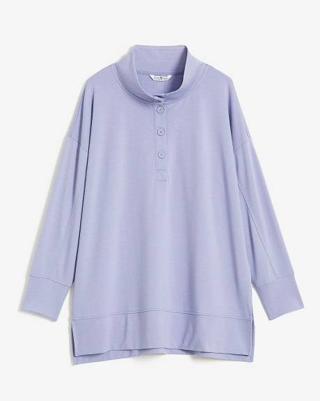 Mock-Neck French Terry Sweatshirt - Active Zone