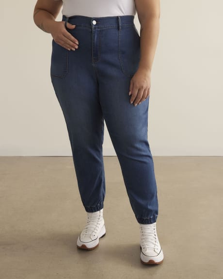 Medium Wash Knit-Like Denim Jogger, 1948 Fit - d/C JEANS